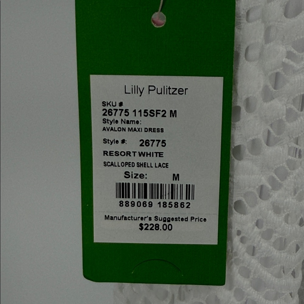 NWT Lilly Pulitzer Avalon Maxi Dress Beach Bungalow Scalloped Shell Lace Med - Picture 11 of 14